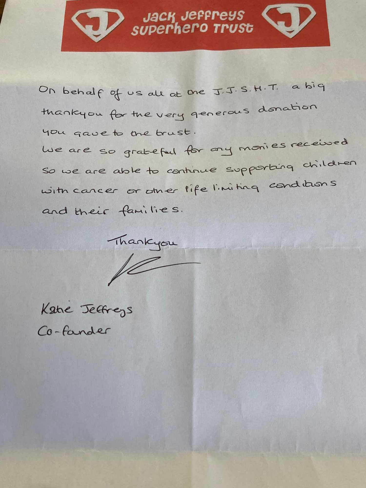Jack Jeffreys Super Heros Trust