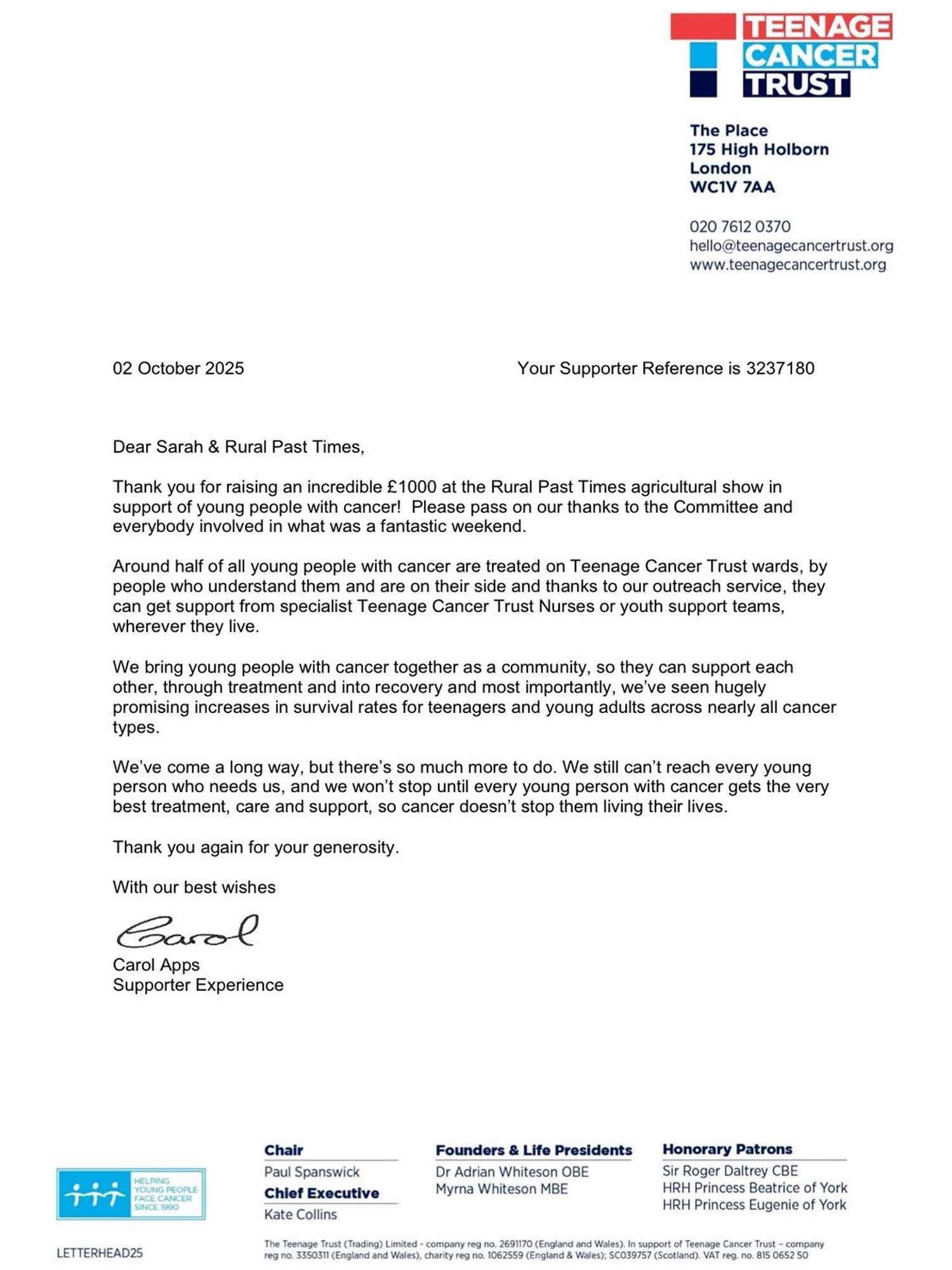 Teenage Cancer Trust